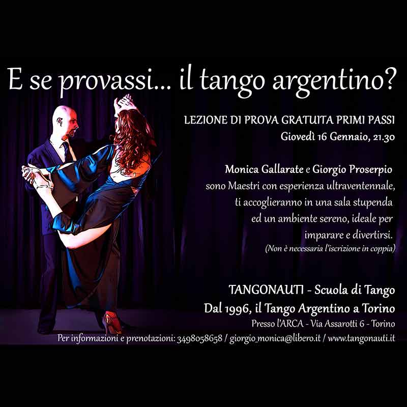 Lezione gratuita di tango argentino a Torino