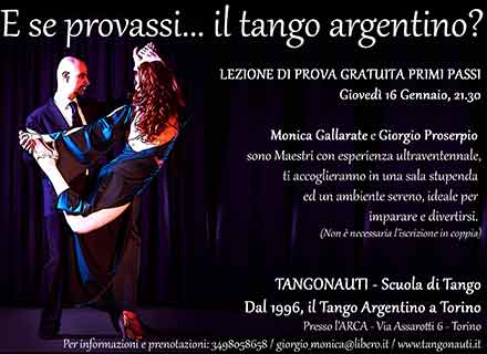 Lezione gratuita di tango argentino a Torino