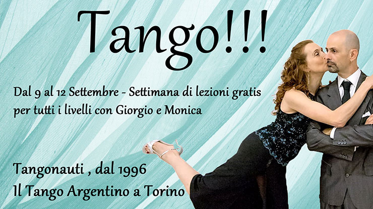 Settimana di prova. Lezioni gratuite di tango argentino a Torino