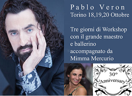 Per festeggiare 30 anni di tango argentino a torino, 3 giorni di workshop con Pablo Veron